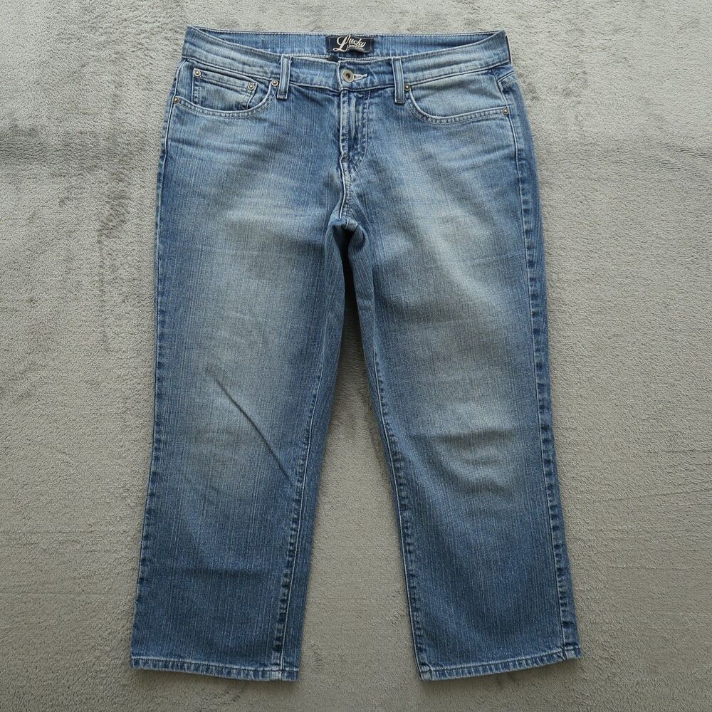 Lucky Brand Jeans Women's Size 8/29 Blue Mid-Rise Classic Rider Crop 23" Inseam